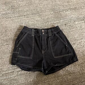 BDG Black Skate Trousers with White Stitching